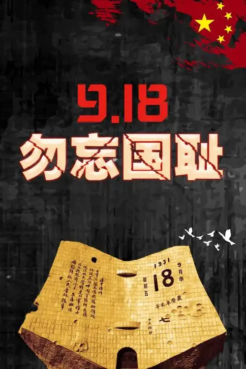 牢记历史勿忘国耻海报背景素材