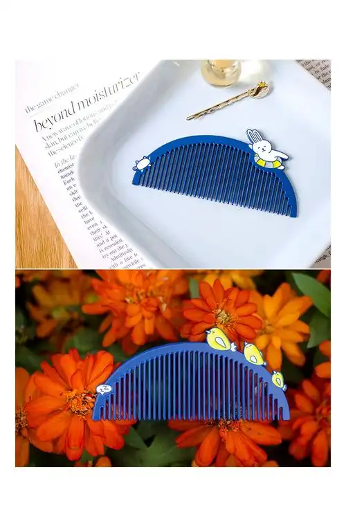 八门虫社可爱新款look萌萌胡萝卜造型小梳子刘海梳美发梳个性少女