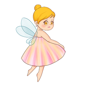 与粉红色的蝴蝶翅膀躺着,幻想生物与魔法球,孩子们童话小精灵的神话